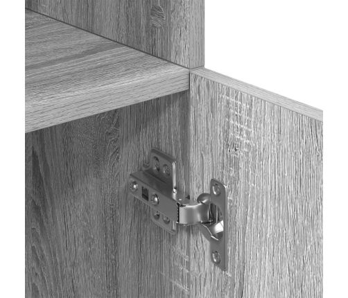 vidaXL virtuves skapītis, pelēks, 57x41,5x131,5 cm, inženierijas koks