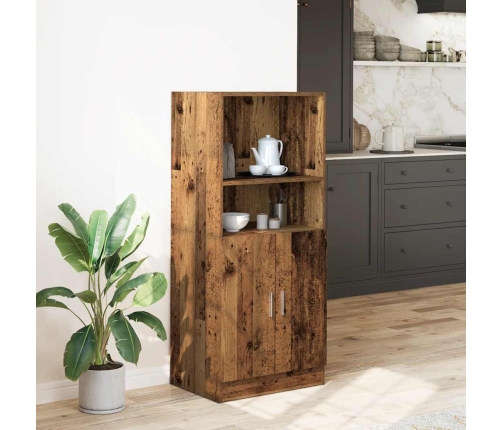 Virtuves Skapītis Veca Koka 57X41,5X131,5 Cm Inženierijas Koks Vidaxl