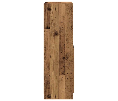 Virtuves Skapītis Veca Koka 57X41,5X131,5 Cm Inženierijas Koks Vidaxl