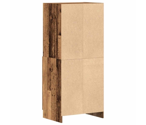 Virtuves Skapītis Veca Koka 57X41,5X131,5 Cm Inženierijas Koks Vidaxl