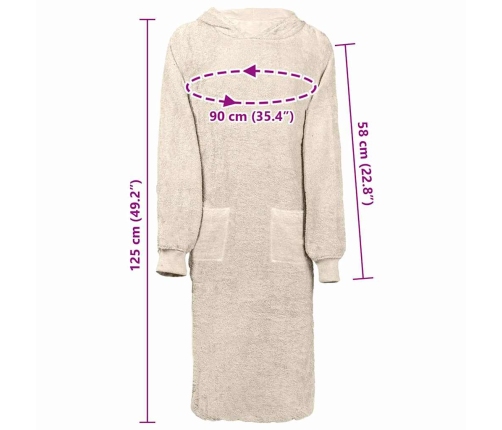 Žakete Krēmkrāsa Xl Kokvilna Vidaxl