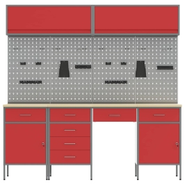 10 Daļu Darba Galda Komplekts, Melns Tērauds Vidaxl 10 Daļu Darba Galda Komplekts, Melns Tērauds Vidaxl