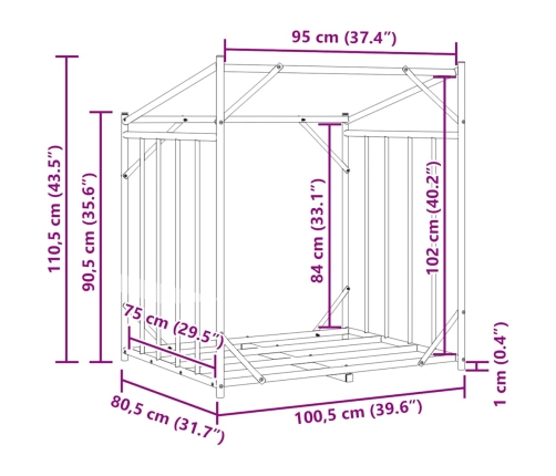 Vidaxl Malkas Plaukts Ar Lietus Pārsegu, 100,5X80,5X110,5 Cm