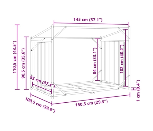 Vidaxl Malkas Plaukts Ar Lietus Pārsegu, 150,5X100,5X110,5 Cm