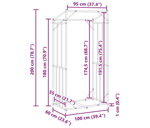Vidaxl Malkas Plaukts Ar Lietus Pārsegu, 100X60X200Cm, Cinkots Tērauds