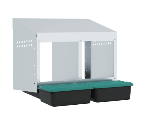 Vistu Ligzdas Kaste, 2 Nodalījumi, Pie Sienas Stiprināma, Cinkots Tērauds Vidaxl