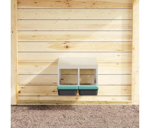 Vistu Ligzdas Kaste, 2 Nodalījumi, Pie Sienas Stiprināma, Cinkots Tērauds Vidaxl