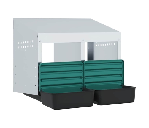 Vistu Ligzdas Kaste, 2 Nodalījumi, Pie Sienas Stiprināma, Cinkots Tērauds Vidaxl