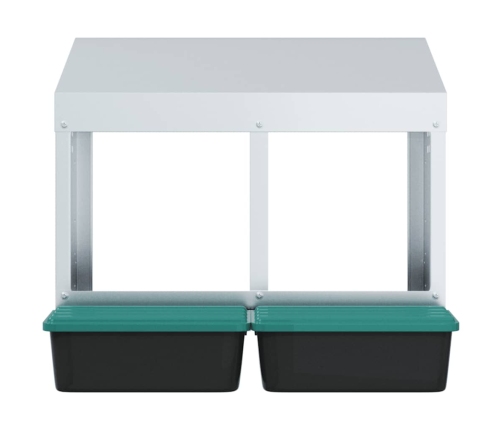 Vistu Ligzdas Kaste, 2 Nodalījumi, Pie Sienas Stiprināma, Cinkots Tērauds Vidaxl