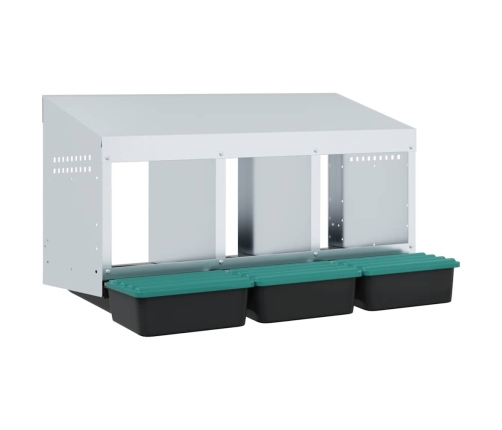 Vistu Ligzdas Kaste, 3 Nodalījumi, Pie Sienas Stiprināma, Cinkots Tērauds Vidaxl