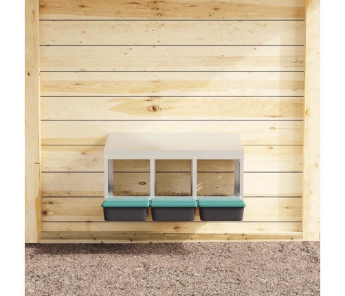 Vistu Ligzdas Kaste, 3 Nodalījumi, Pie Sienas Stiprināma, Cinkots Tērauds Vidaxl