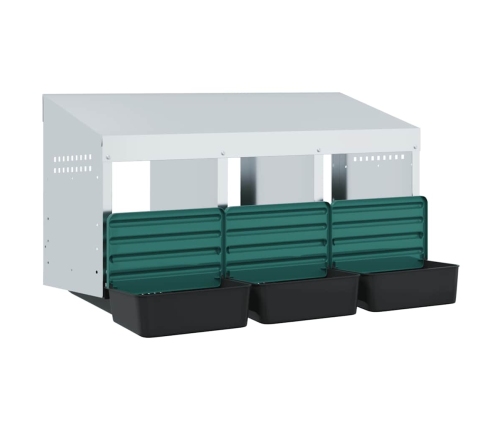 Vistu Ligzdas Kaste, 3 Nodalījumi, Pie Sienas Stiprināma, Cinkots Tērauds Vidaxl