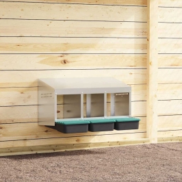 Vistu Ligzdas Kaste, 3 Nodalījumi, Pie Sienas Stiprināma, Cinkots Tērauds Vidaxl