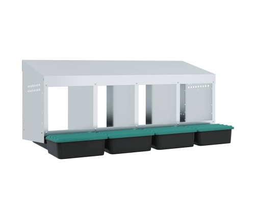 Vistu Ligzdas Kaste, 4 Nodalījumi, Pie Sienas Stiprināma, Cinkots Tērauds Vidaxl