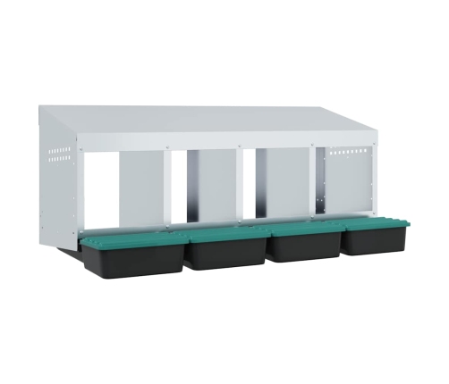 Vistu Ligzdas Kaste, 4 Nodalījumi, Pie Sienas Stiprināma, Cinkots Tērauds Vidaxl