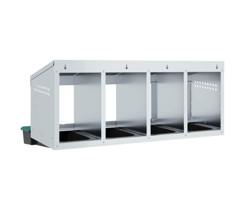 Vistu Ligzdas Kaste, 4 Nodalījumi, Pie Sienas Stiprināma, Cinkots Tērauds Vidaxl