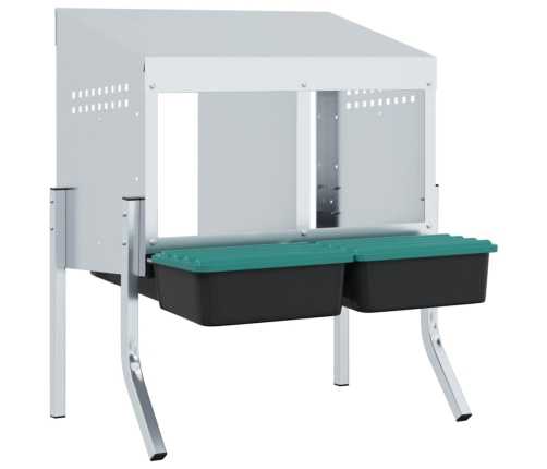 Vistu Ligzdas Kaste, 2 Nodalījumi, Ar Kājām, Cinkots Tērauds Vidaxl