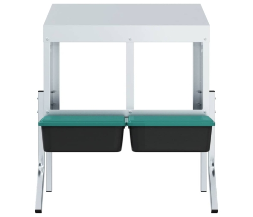 Vistu Ligzdas Kaste, 2 Nodalījumi, Ar Kājām, Cinkots Tērauds Vidaxl