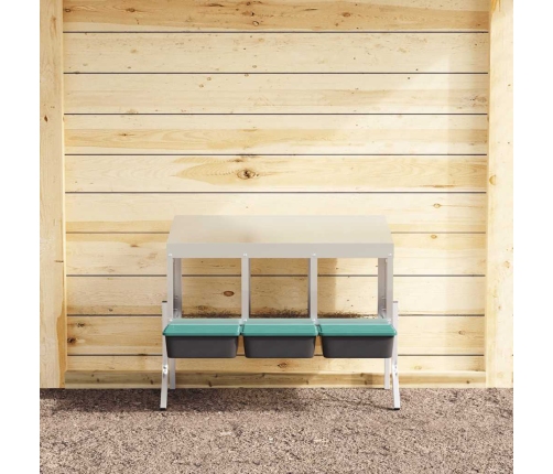 Vistu Ligzdas Kaste, 3 Nodalījumi, Ar Kājām, Cinkots Tērauds Vidaxl