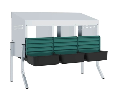 Vistu Ligzdas Kaste, 3 Nodalījumi, Ar Kājām, Cinkots Tērauds Vidaxl