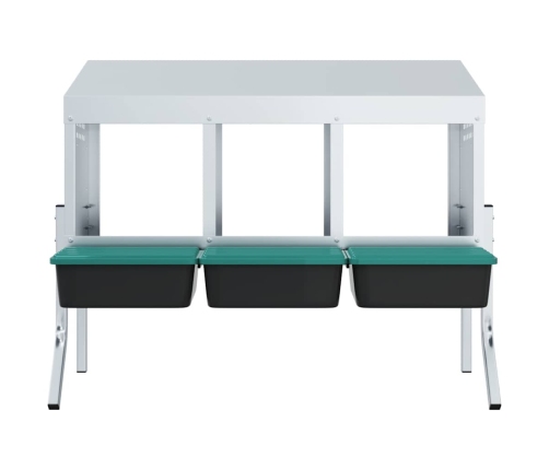 Vistu Ligzdas Kaste, 3 Nodalījumi, Ar Kājām, Cinkots Tērauds Vidaxl