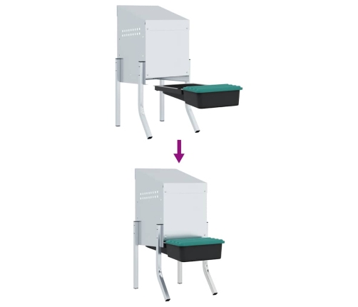 Vistu Ligzdas Kaste, 1 Nodalījums, Ar Kājām, Cinkots Tērauds Vidaxl