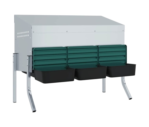 Vistu Ligzdas Kaste, 3 Nodalījumi, Ar Kājām, Cinkots Tērauds Vidaxl