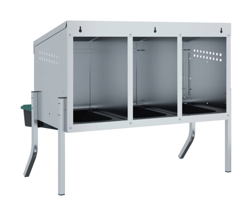 Vistu Ligzdas Kaste, 3 Nodalījumi, Ar Kājām, Cinkots Tērauds Vidaxl