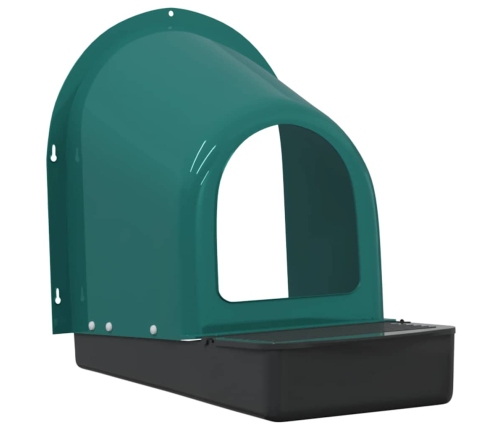 Vistu Ligzdošanas Kastes, 4 Gab., Pie Sienas Stiprināmas, Tumši Zaļa Plastmasa Vidaxl