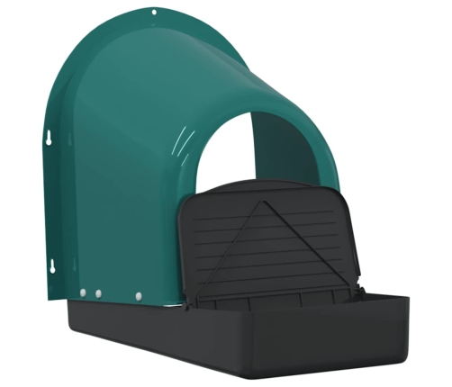 Vistu Ligzdošanas Kastes, 4 Gab., Pie Sienas Stiprināmas, Tumši Zaļa Plastmasa Vidaxl