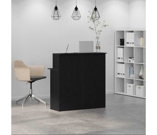 Recepcijas Galds Melns 100X50X103,5 Cm Inženierijas Koks Vidaxl