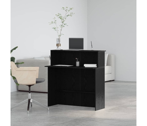 Recepcijas Galds Melns 100X50X103,5 Cm Inženierijas Koks Vidaxl