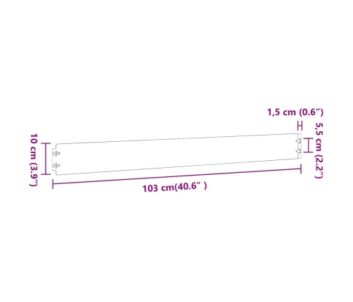 Zālāju Apmales 10 Gab Melns 10X103 Cm Auksti Velmēts Tērauds Vidaxl