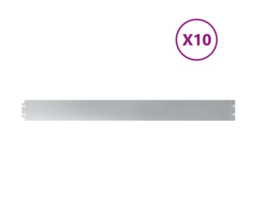 Zālāju Apmales 10 Gab 10X103 Cm Cinkots Tērauds Vidaxl