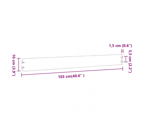 Zālāju Apmales 50 Gab Antracīts 10X103Cm Auksti Velmēts Tērauds Vidaxl