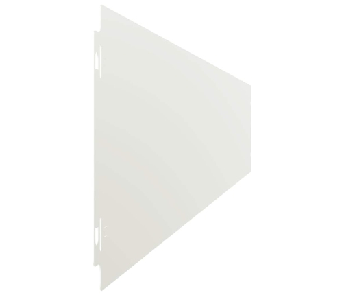 Zālāju Apmales 10 Gab. Baltas 15X103 Cm Auksti Velmēts Tērauds Vidaxl