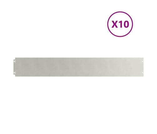 Zālāju Apmales 10 Gab 15X103 Cm Nerūsējošais Tērauds Vidaxl