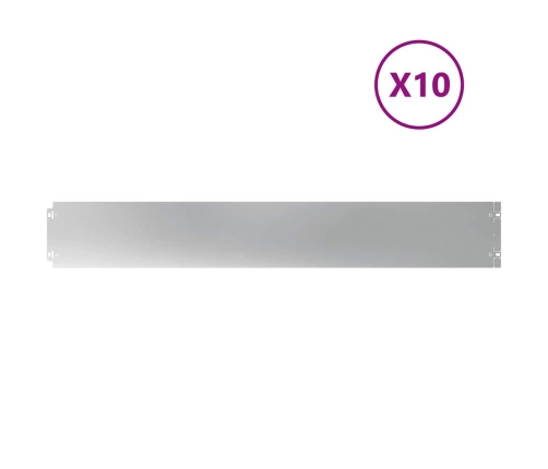 Zālāju Apmales 10 Gab 15X103 Cm Cinkots Tērauds Vidaxl