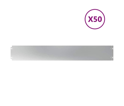 Zālāju Apmales 50 Gab 15X103 Cm Cinkots Tērauds Vidaxl