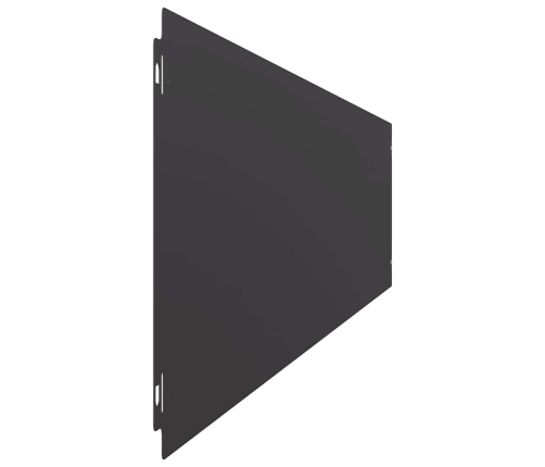 Zālāju Apmales 10 Gab Melns 20X103 Cm Auksti Velmēts Tērauds Vidaxl