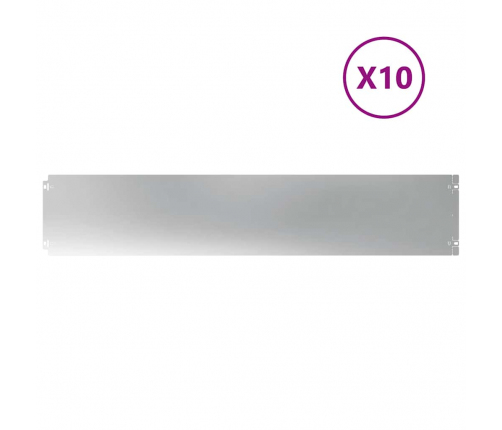 Zālāju Apmales 10 Gab 20X103 Cm Cinkots Tērauds Vidaxl