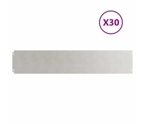 Zālāju Apmales 30 Gab 20X103 Cm Nerūsējošais Tērauds Vidaxl
