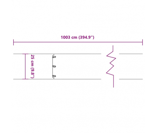 Zālāju Apmales 10 Gab Melns 25X103 Cm Auksti Velmēts Tērauds Vidaxl