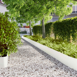 Zālāju Apmales 10 Gab. Baltas 25X103 Cm Auksti Velmēts Tērauds Vidaxl