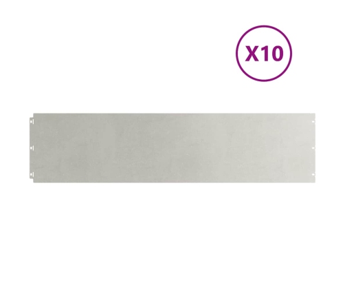 Zālāju Apmales 10 Gab 25X103 Cm Nerūsējošais Tērauds Vidaxl