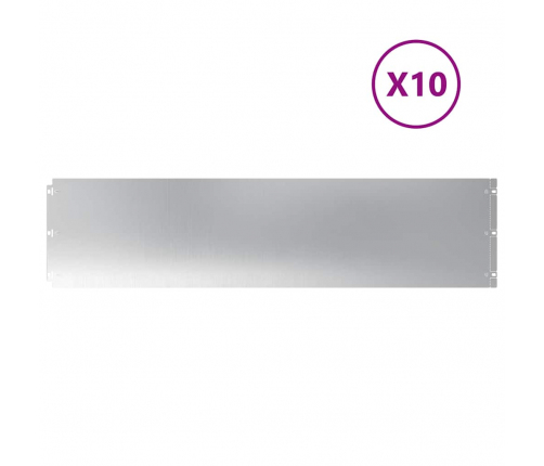 Zālāju Apmales 10 Gab 25X103 Cm Cinkots Tērauds Vidaxl