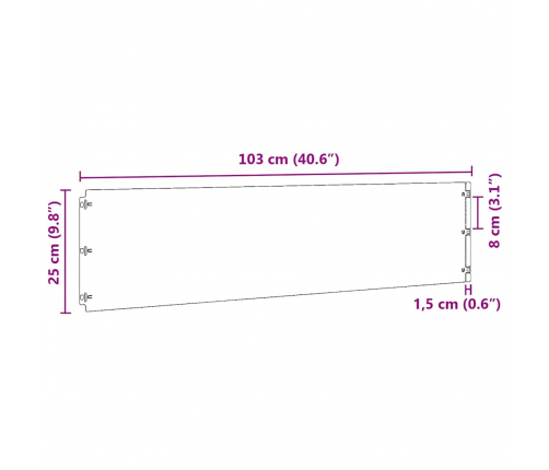 Zālāju Apmales 10 Gab 25X103 Cm Cinkots Tērauds Vidaxl