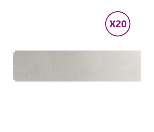 Zālāju Apmales 20 Gab 25X103 Cm Nerūsējošais Tērauds Vidaxl