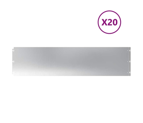 Zālāju Apmales 20 Gab 25X103 Cm Cinkots Tērauds Vidaxl