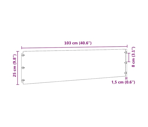 Zālāju Apmales 20 Gab 25X103 Cm Cinkots Tērauds Vidaxl